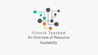 I l l i n o i s  Te s t b e d  An Overview of Resource  Availability CEER : Cyber-Physical