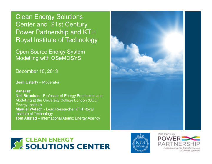 clean energy solutions center and 21st century power