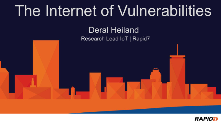 the internet of vulnerabilities