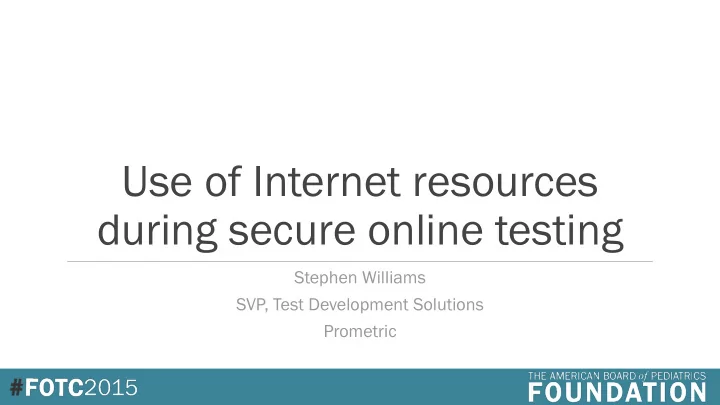 use of internet resources