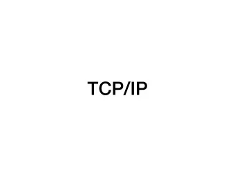 TCP/IP  The Physical Internet  A Network of Networks  LAN  However you connect your machine to
