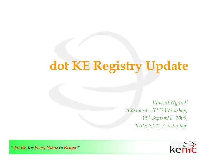 dot ke registry update