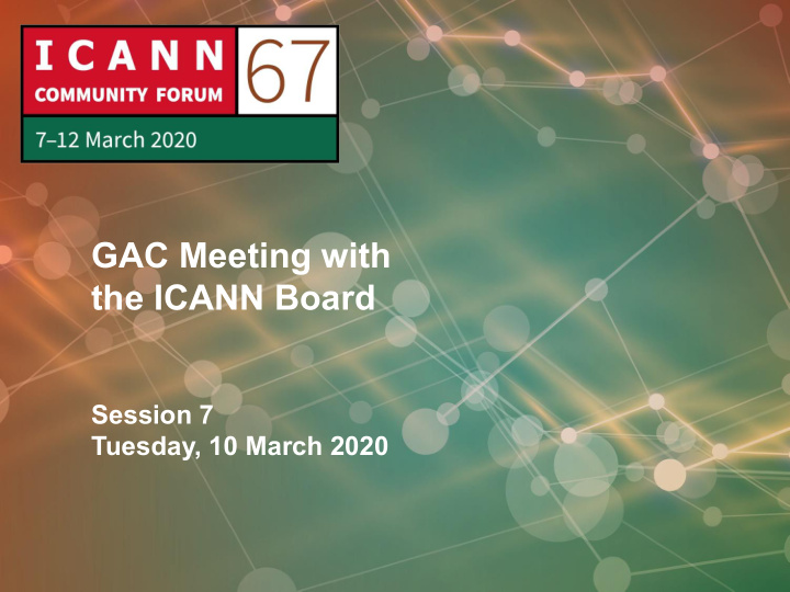 gac meeting with the icann board