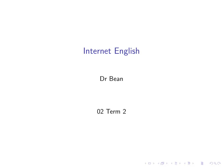 internet english