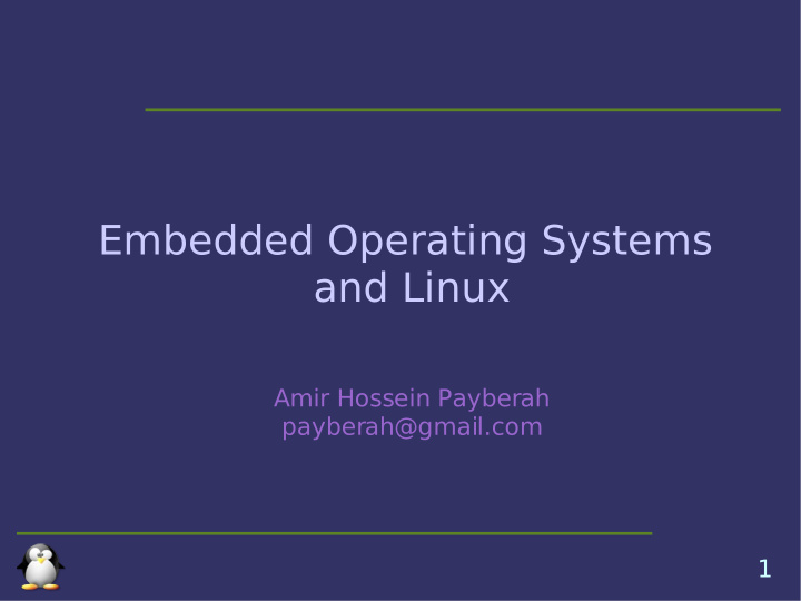 embedded operating systems and linux