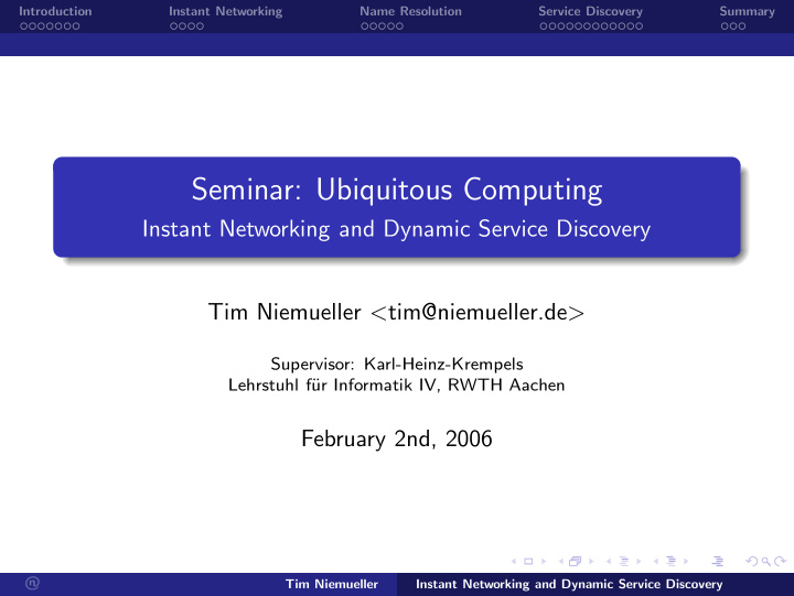 seminar ubiquitous computing