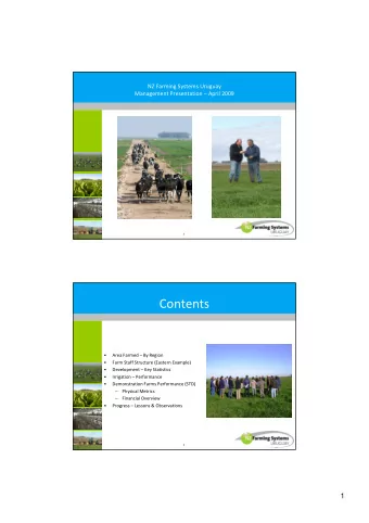 Contents    Area Farmed  By Region    Farm Staff Structure (Eastern Example)