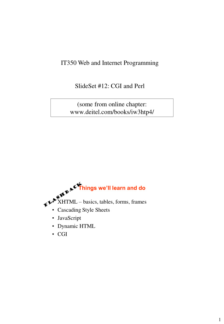 it350 web and internet programming