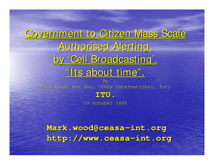 government to citizen mass scale government to citizen