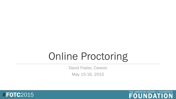 online proctoring