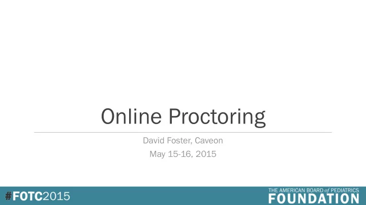 online proctoring