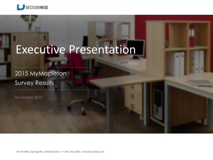 executive presentation
