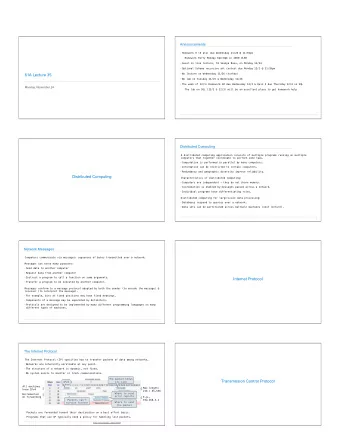 61A Lecture 35  No lab on Tuesday 11/25 &amp; Wednesday 11/26  The week of 12/1: Homework 10