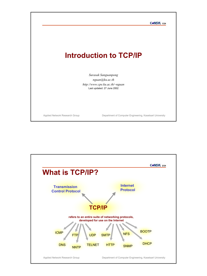 introduction to tcp ip