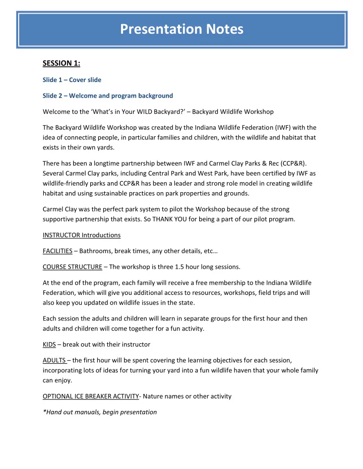 presentation notes