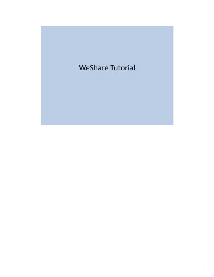 1 weshare comes from the name in the address of the