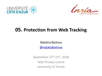 Today  s class  How  to  configure  your  browser  to  protect