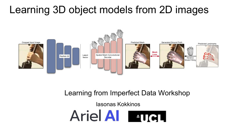 learning 3d object models from 2d images