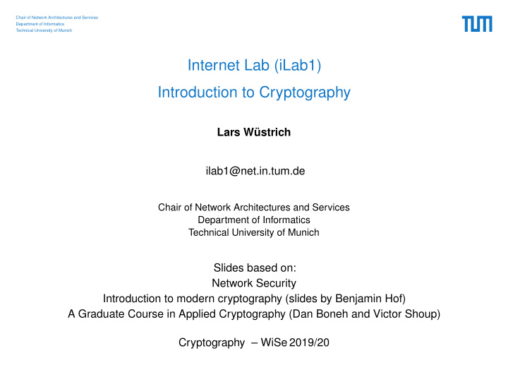 internet lab ilab1 introduction to cryptography