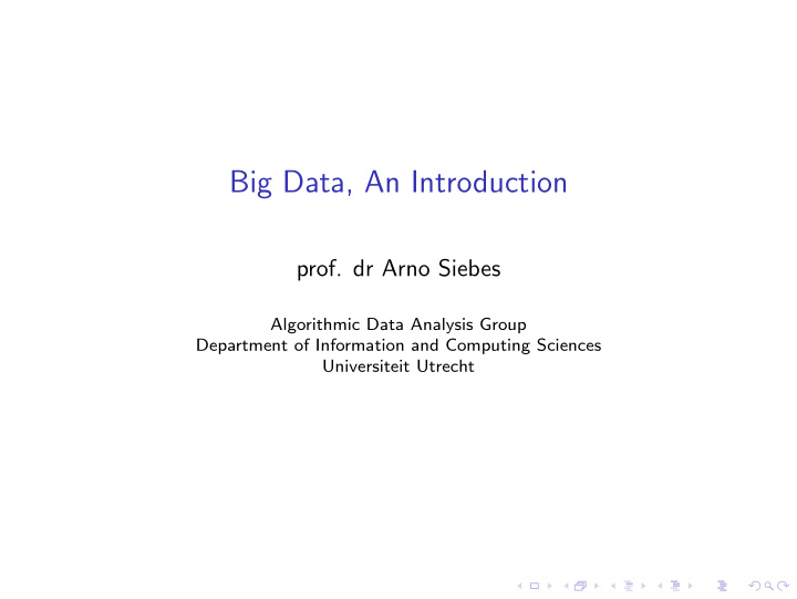 big data an introduction