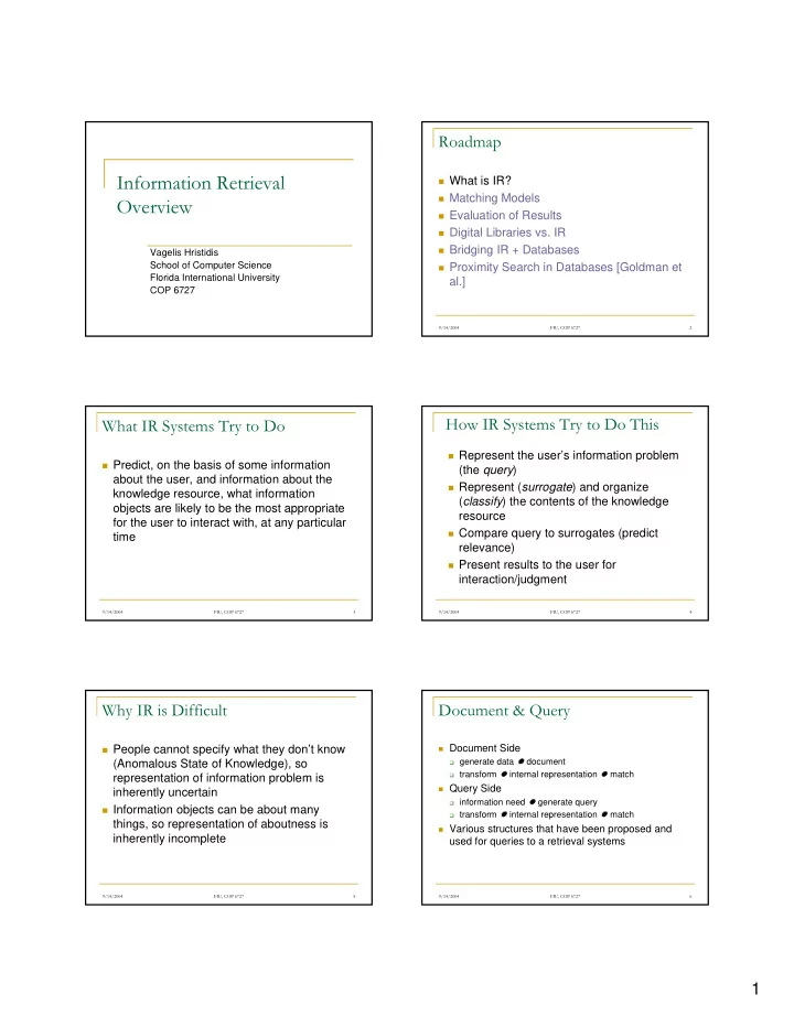 information retrieval