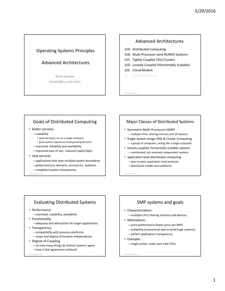 advanced architectures