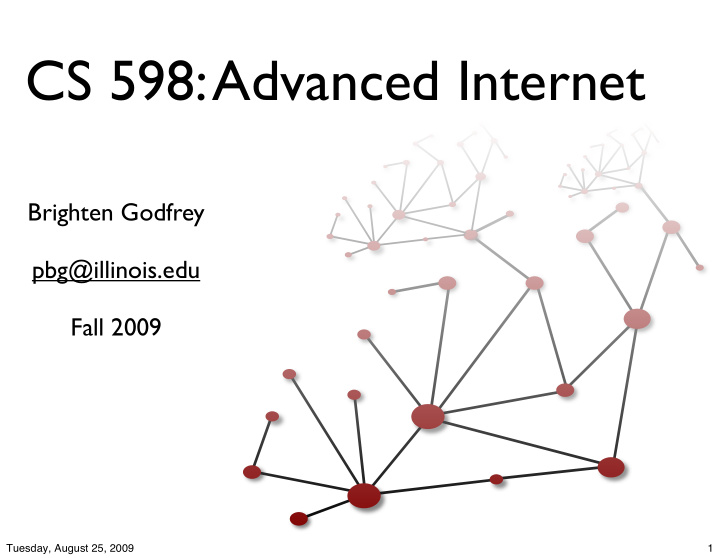 cs 598 advanced internet