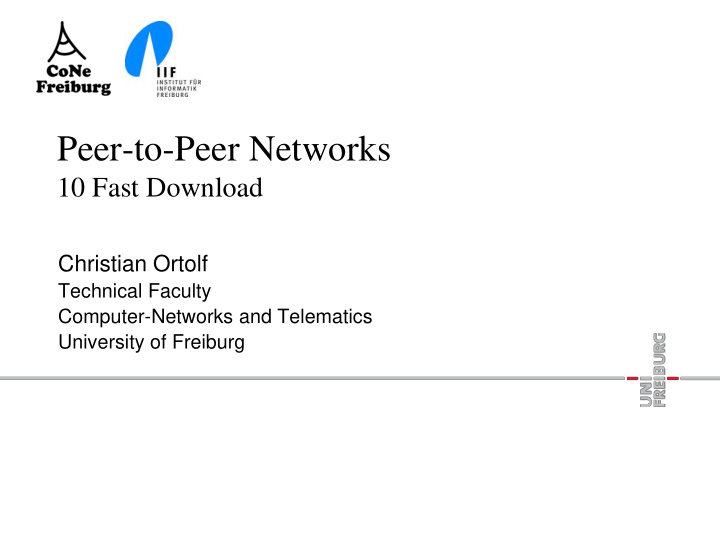 peer to peer networks