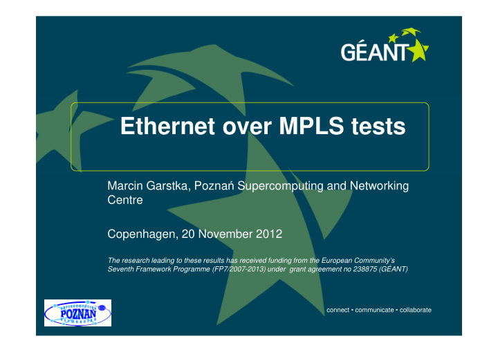 ethernet over mpls tests
