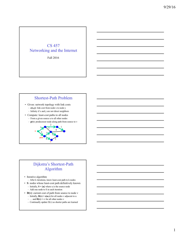 cs 457 networking and the internet