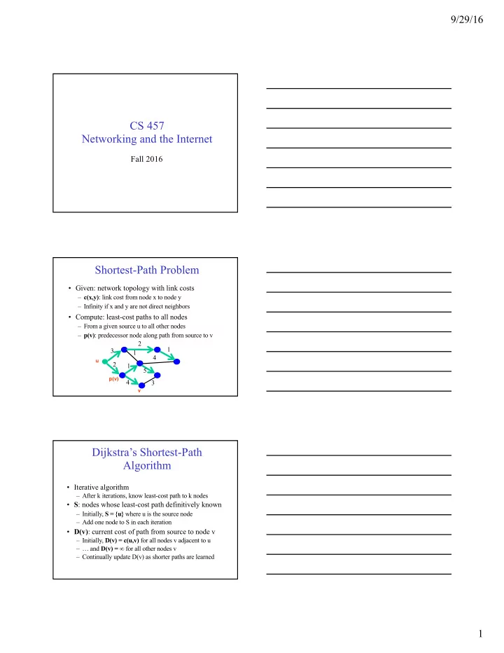 cs 457 networking and the internet