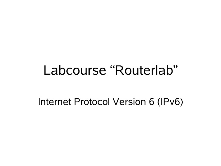 labcourse routerlab