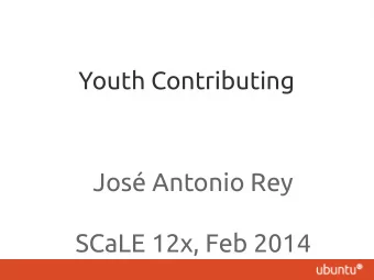 Jos Antonio Rey  SCaLE 12x, Feb 2014  Introduction  What is a community  How I got into
