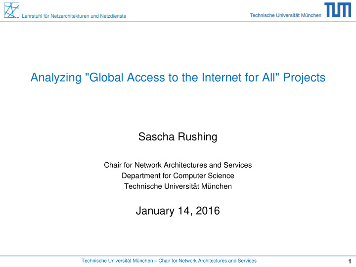 analyzing global access to the internet for all projects