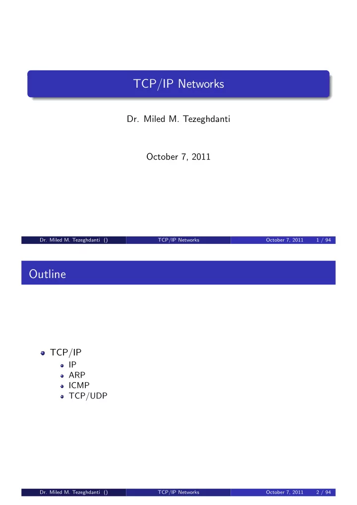 tcp ip networks
