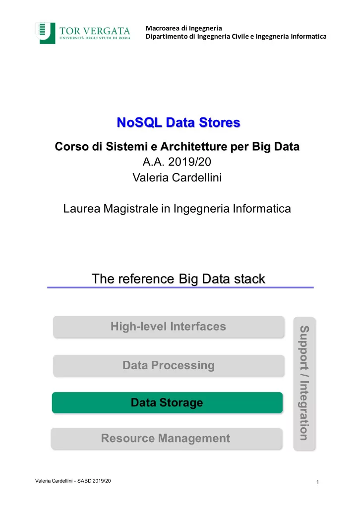 nosql data stores