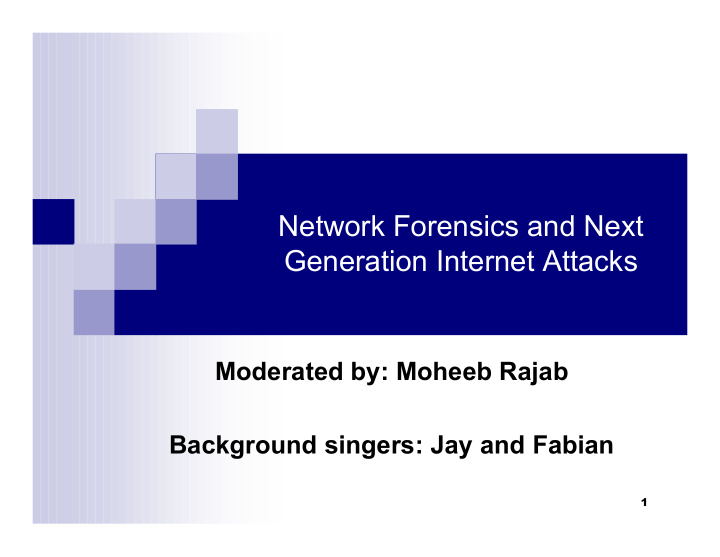 network forensics and next generation internet attacks