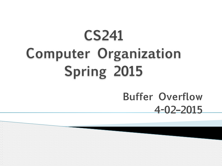 cs241 computer organization spring 2015