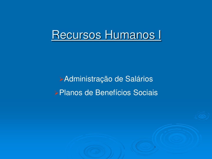 recursos humanos i
