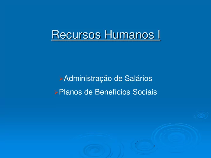 recursos humanos i