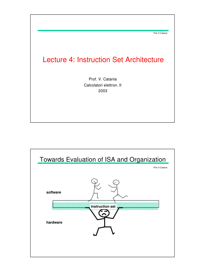lecture 4 instruction set architecture