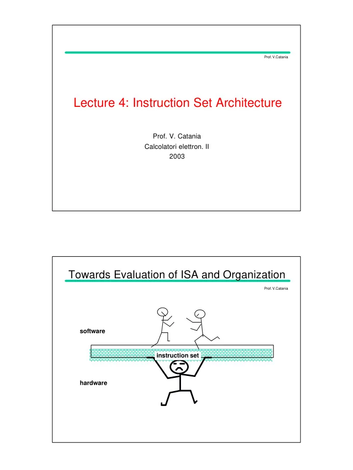 lecture 4 instruction set architecture