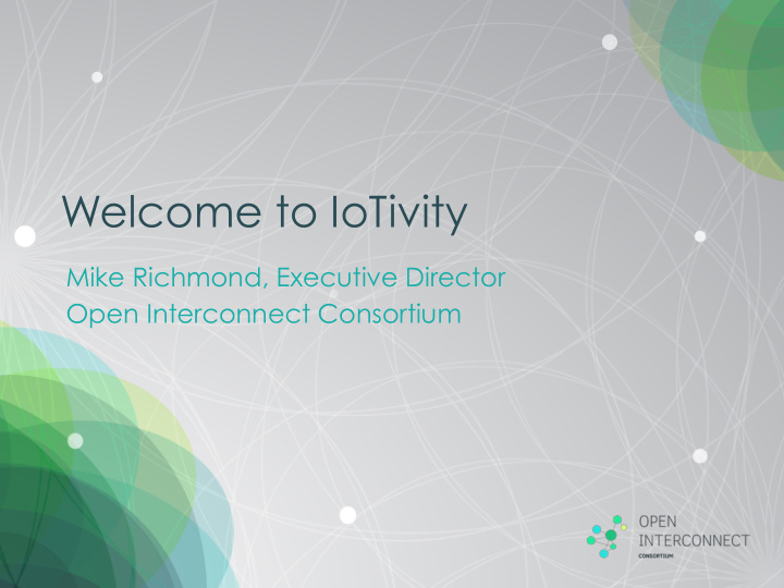 welcome to iotivity