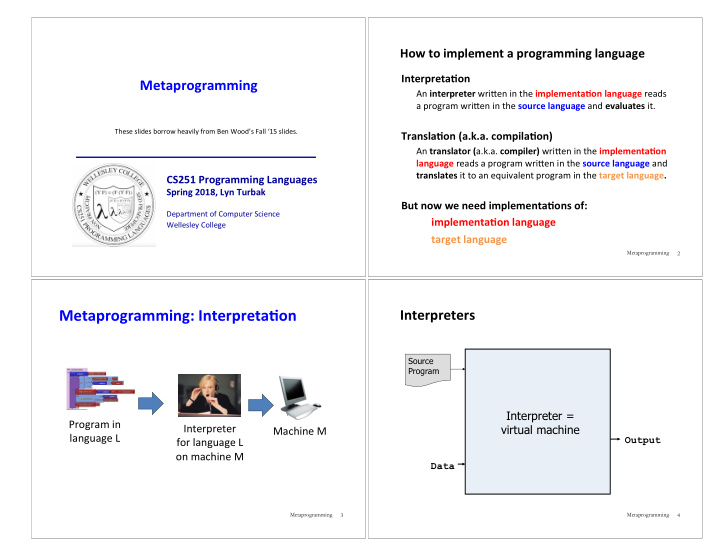 metaprogramming interpretaaon