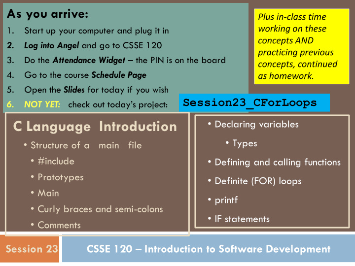 c language introduction