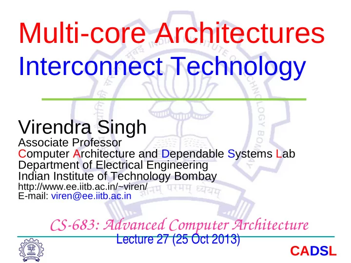 multi core architectures