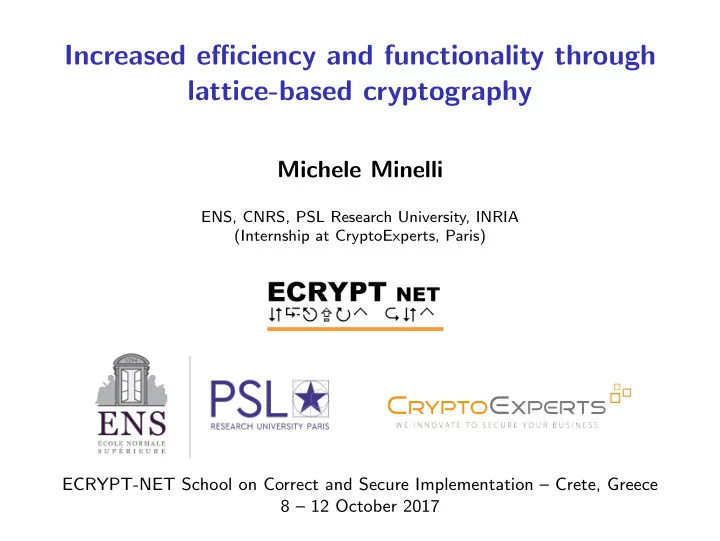 increased efficiency and functionality through lattice