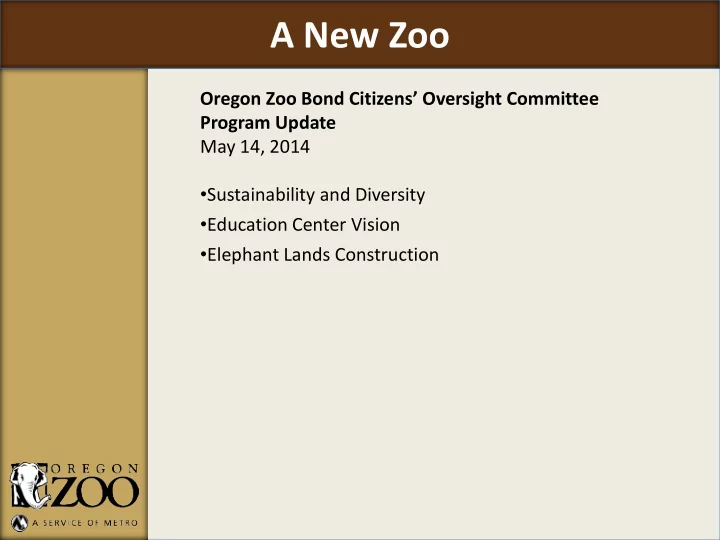 a new zoo