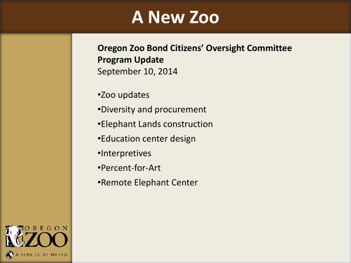 a new zoo