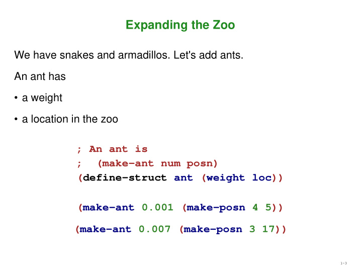 expanding the zoo